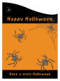 Spider  Halloween Curved Wine Labels 2.75x3.75